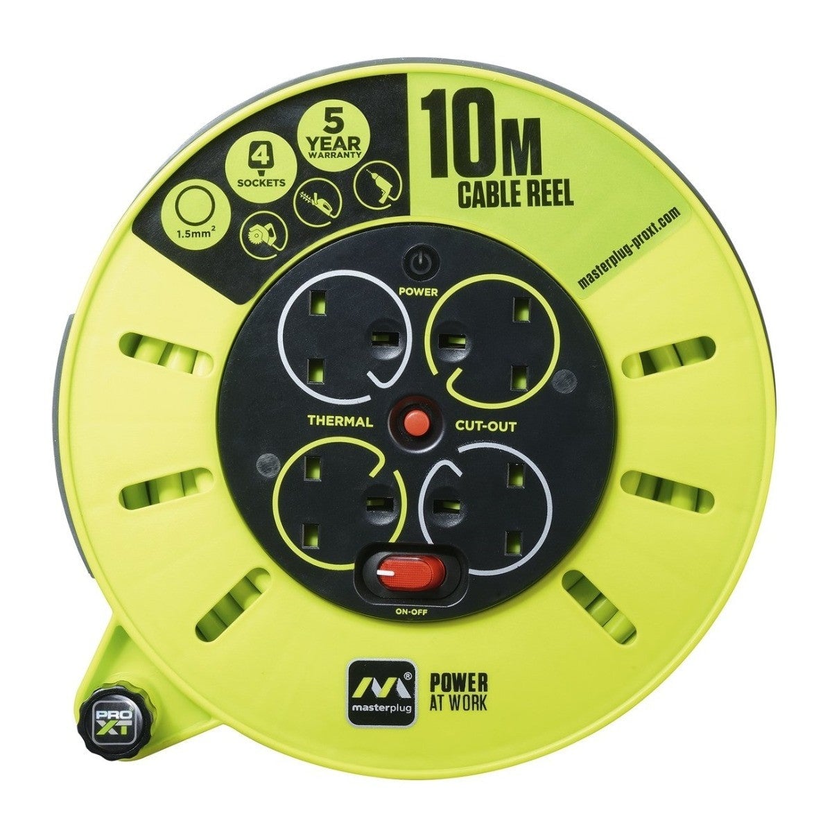 英國 Masterplug CMU10134SL-PX 4 Socket 13A 10M 電線拖轆