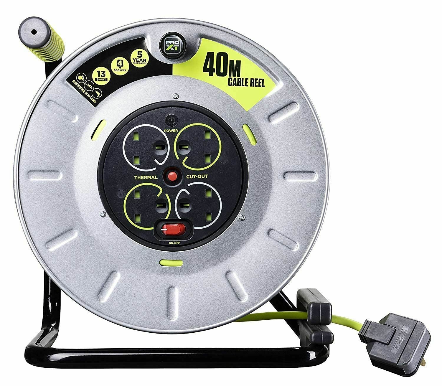 英國 Masterplug OTLU40134SL-PX 4 Socket 13A 40M 電線拖轆